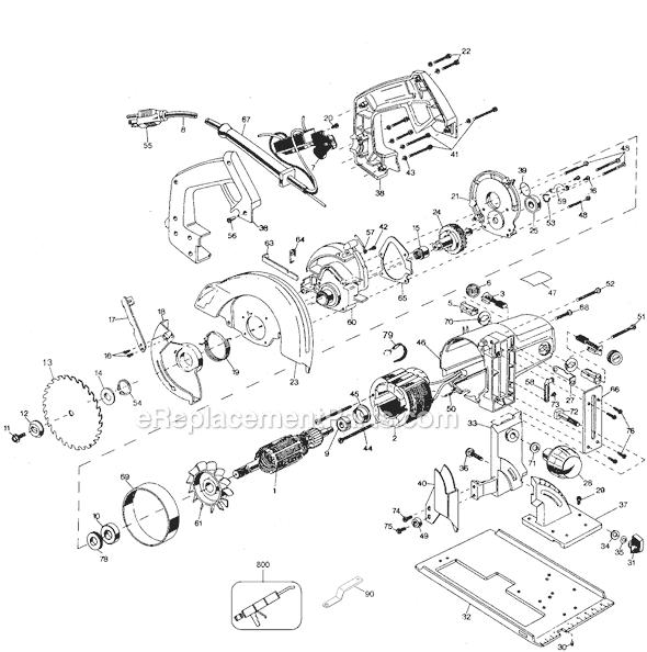 Page A Diagram and Parts List for 3034 Type 3 Black and Decker Circular Saw